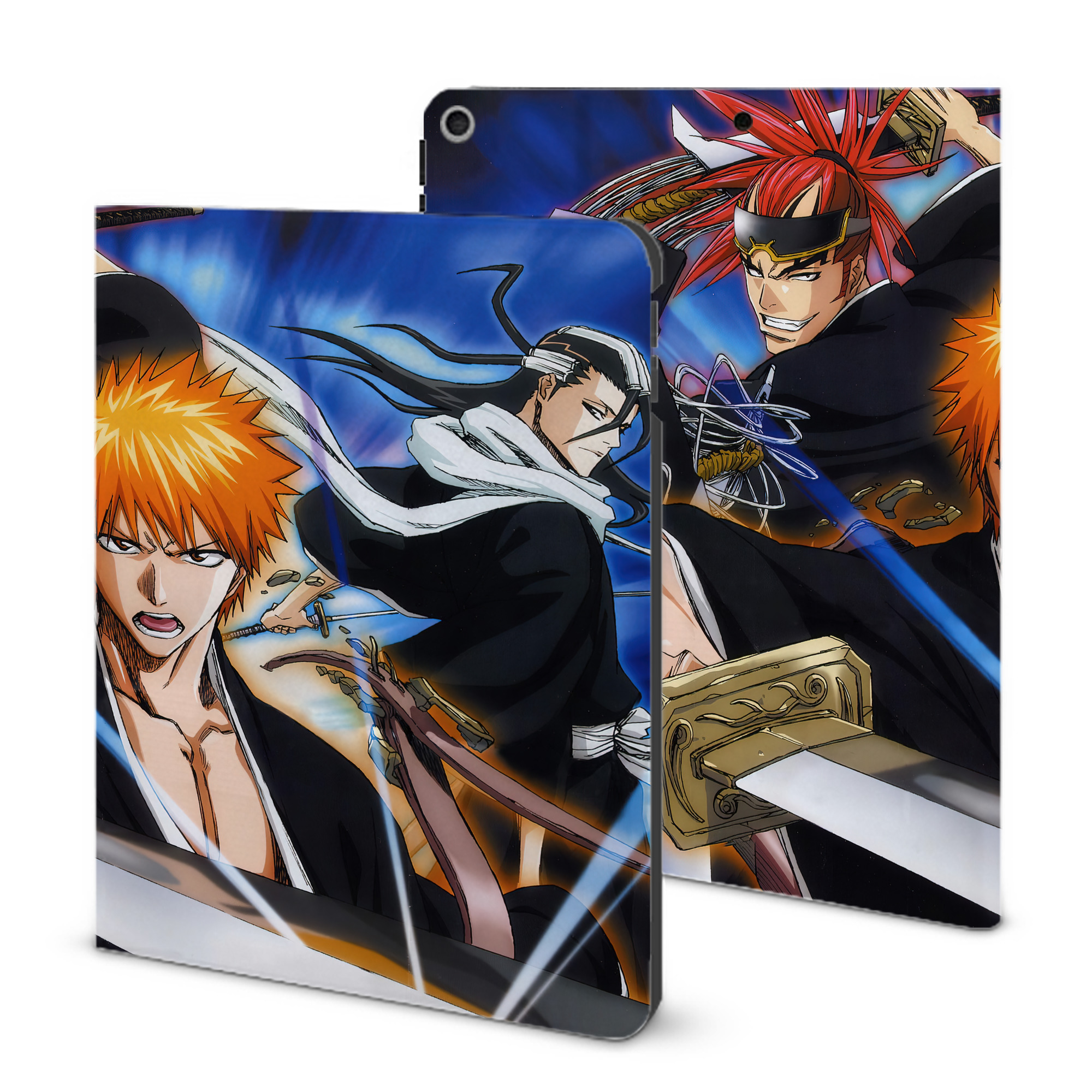 （画像用） ブリーチ BLEACH IPad ケース ブック型 PUレザー TPU 耐衝撃 軽量 薄型 ペン収納なし 全面保護 IPad 各モデル対応